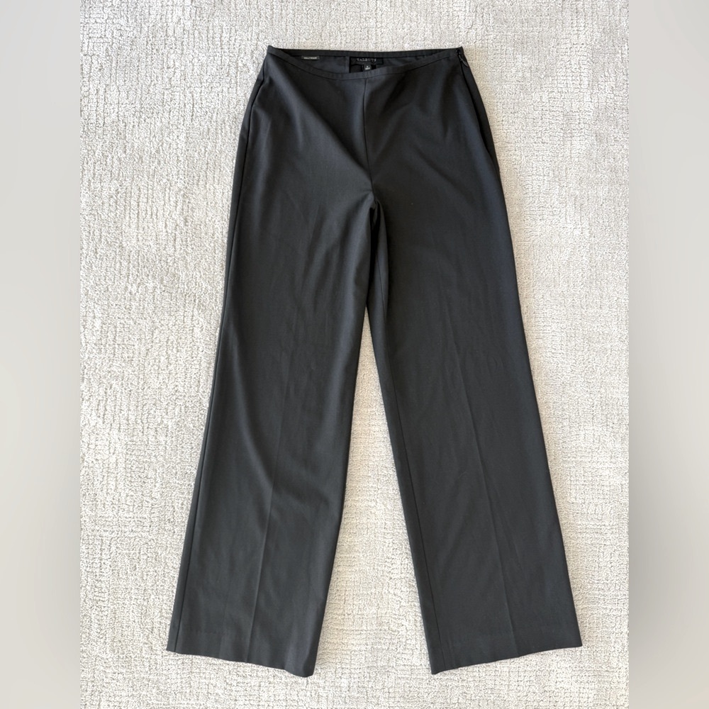 Talbots Trousers Hollywood Black Straight/Wide Leg Slacks | Size 6 Workwear